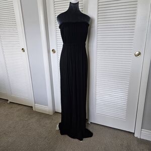 NWT Banana Republic Black Bandeau Jersey maxi dress Size S